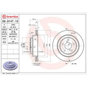 Brembo Rear Brake Discs & Pads fits Subaru Impreza 1994-2000 2.0