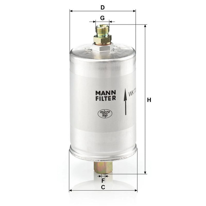 MANN-FILTER Fuel Filter Element WK 726
