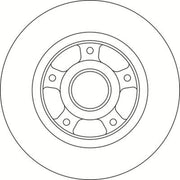 Abtex 2 x Solid Rear Brake Discs BD1745HS-x2