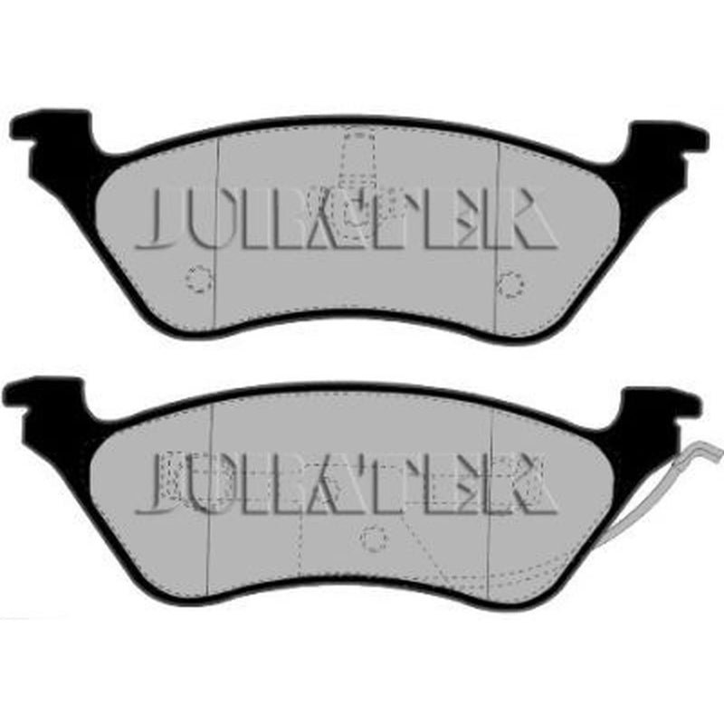 Juratek Rear Brake Pad Set fits Chrysler Voyager 2000-2008 2.4 2.5 2.8 3.3