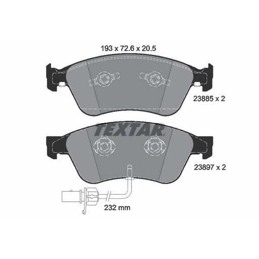 Textar Front Brake Pad Set 2388501