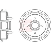 Apec Brake Drum Assembly Rear fits Ford Focus I 1998-2005 1.4 1.6 1.8 2.0