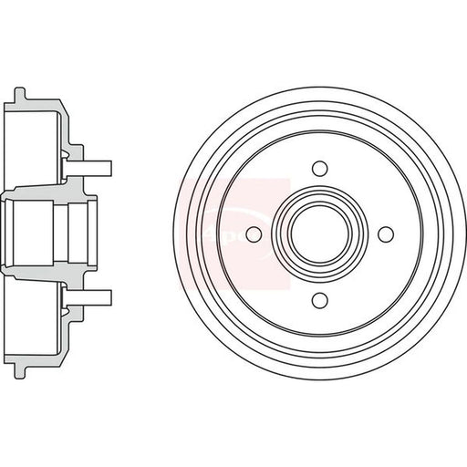 Apec Brake Drum Assembly Rear DRM9203