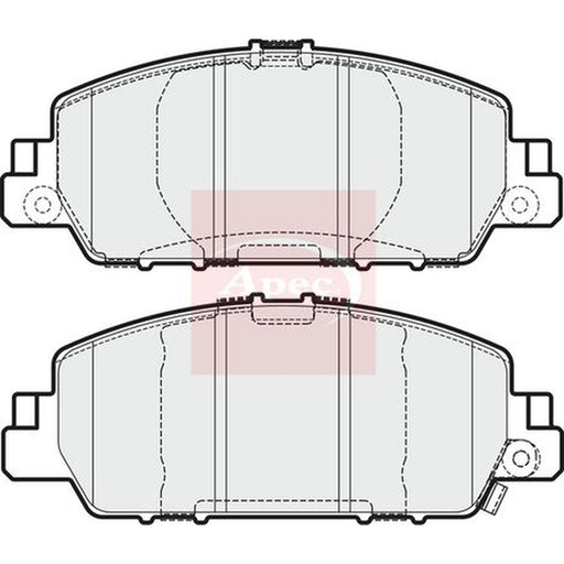 Apec Front Brake Pad Set fits Honda Accord IX 2012 on 3.5