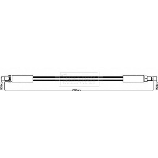Borg & Beck Brake Hydraulic Hose Line outer BBH8427