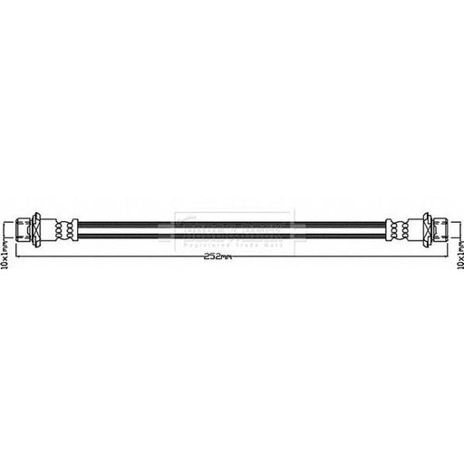 Borg & Beck Brake Hydraulic Hose Line Rear Right BBH8433