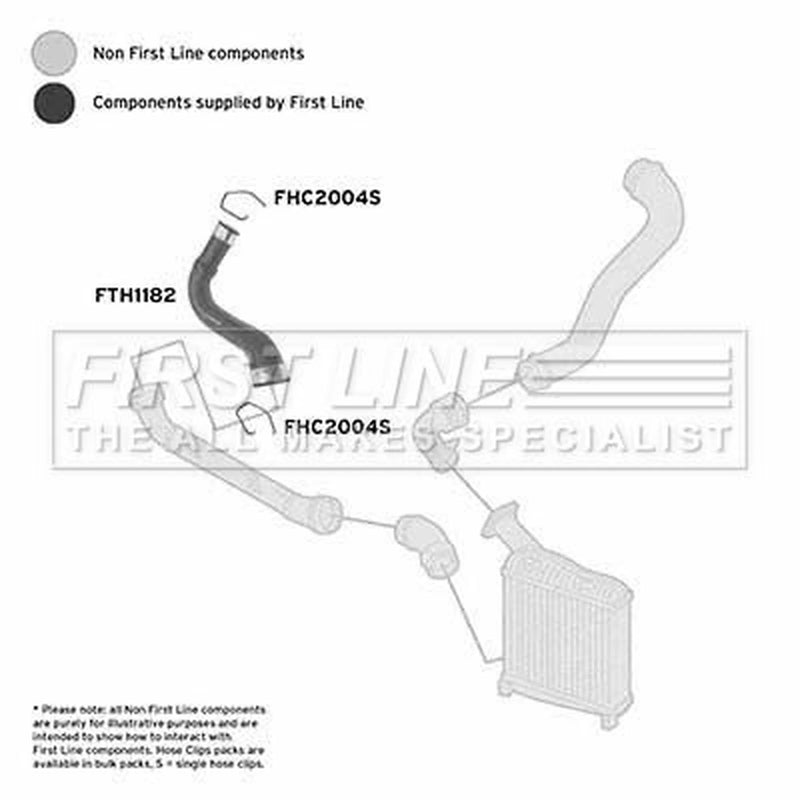 First Line Intercooler Turbo Charge Air Hose fits VW Touareg 2003-2010 2.5