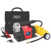 Sealey Tyre Inflator/Mini Air Compressor 12V Heavy-Duty MAC05 Sealey - Dynamic Drive