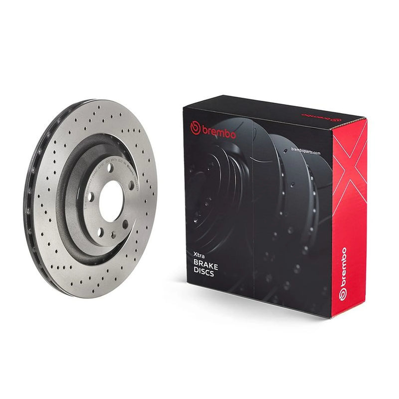 Brembo Xtra 2 x / Brake Discs fits Audi A6 C6 2004-2011 2.0 2.4 2.7 2.8 3.0 3.2