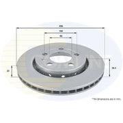 Comline Rear Brake Internally Vented Discs & Pads fits VW Golf V 2004-2009 2.0
