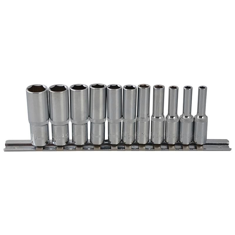 Bluespot Tools 1/4in Drive Deep Socket Set, 11 Piece BlueSpot Tools - Dynamic Drive