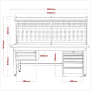 Sealey 1.8m Complete Industrial Workstation & Cabinet Combo API1800COMB02 Sealey - Dynamic Drive