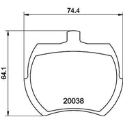 DON Front Brake Pad Set fits Austin 1000-Series 1970-1974