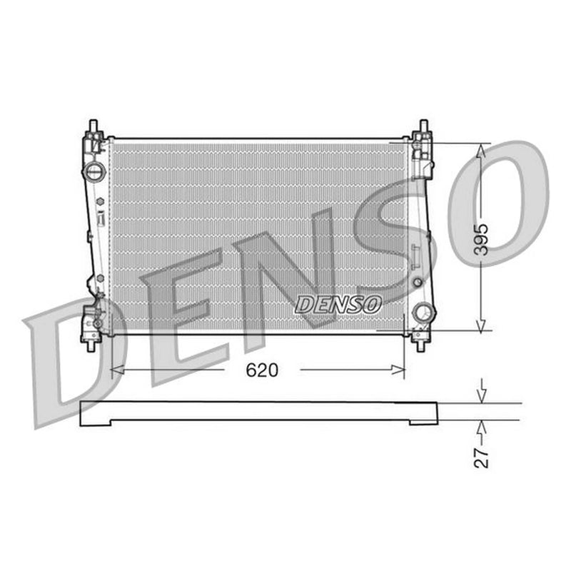 Denso Engine Radiator fits Fiat Bravo II 2008-2014 2.0