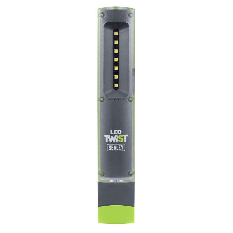 Sealey LED Twist Rechargeable Inspection Light 2W & 1W SMD LED LED401G Sealey - Dynamic Drive