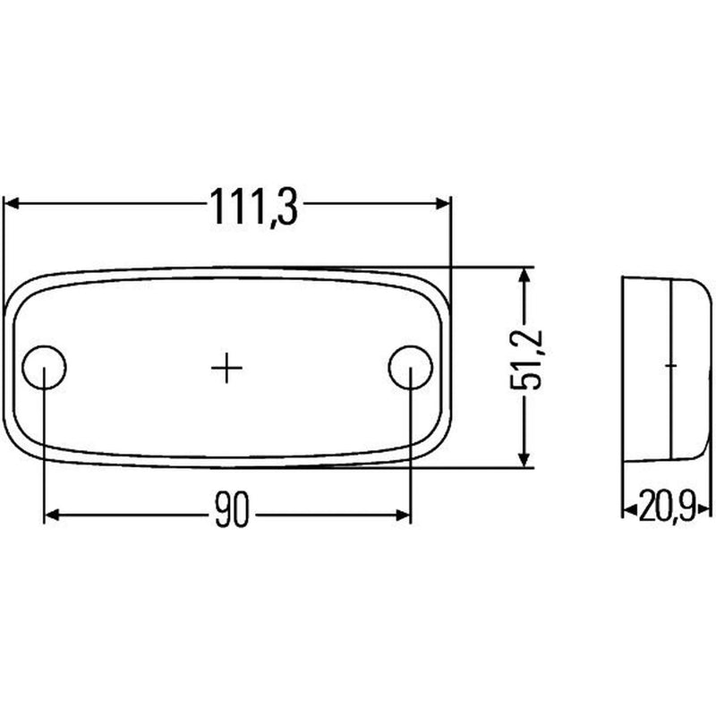 Hella Side Marker Light Wide High