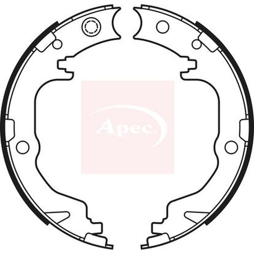 Apec Parking Brake Shoe Set fits Dodge Avenger 2007-2014 2.0 2.4