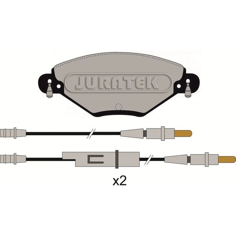 Juratek Front Brake Pad Set fits Citroën C5 I 2001-2004 1.8 2.0