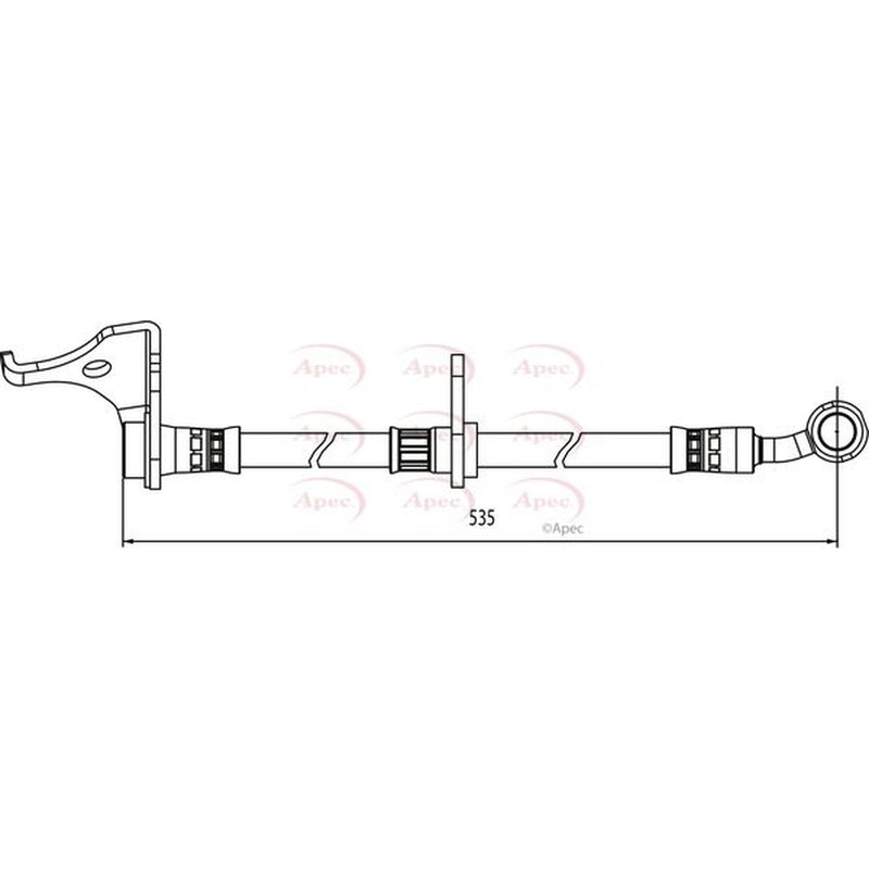 Apec Brake Hydraulic Hose Line Front Left fits Honda Insight 2009-2013 1.3