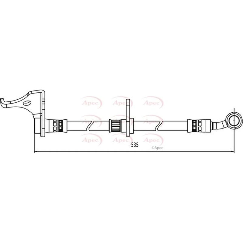 Apec Brake Hydraulic Hose Line Front Left HOS3986