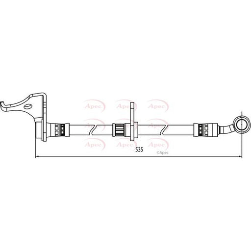 Apec Brake Hydraulic Hose Line Front Left fits Honda Insight 2009-2013 1.3