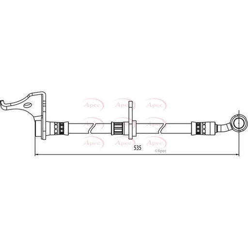 Apec Brake Hydraulic Hose Line Front Left HOS3986
