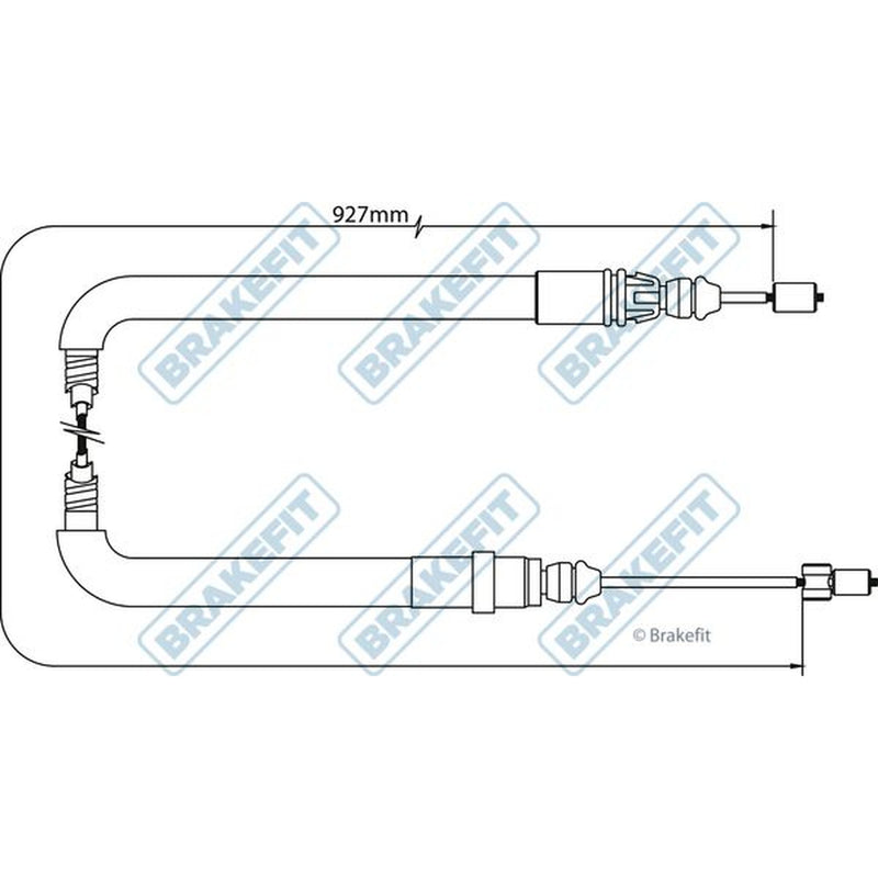 Apec Handbrake Cable Left Rear fits Citroën C4 Grand Picasso I 2006-2013