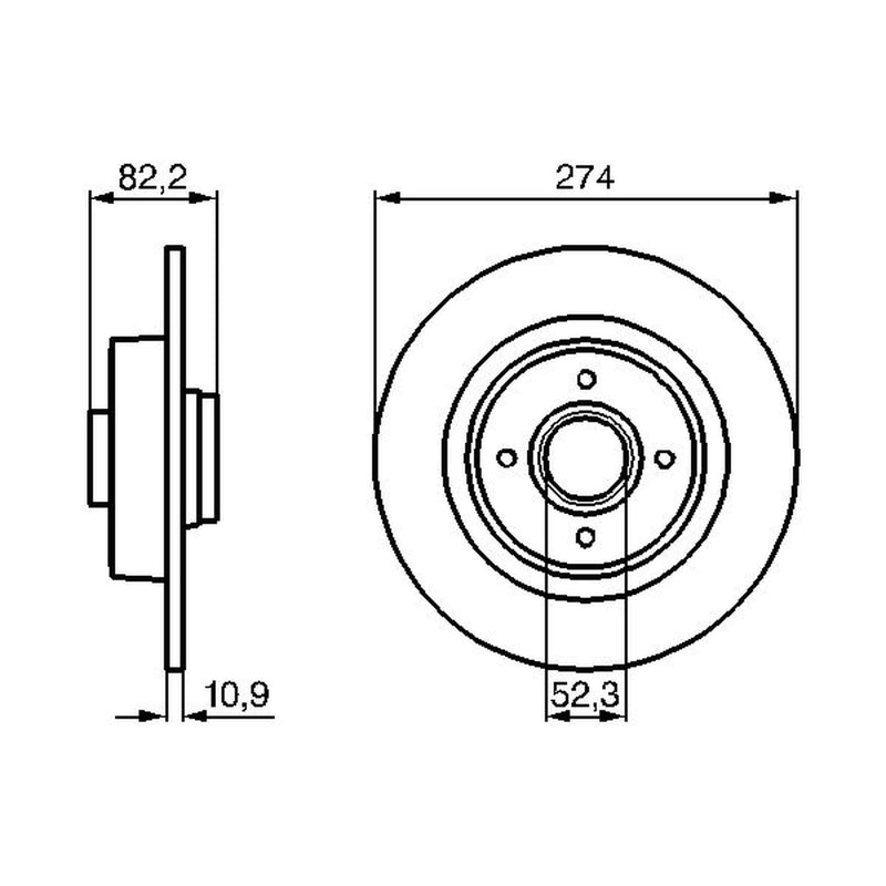 Bosch Rear Brake Solid Discs & Pads fits Renault Megane I Grandtour 1999-2003