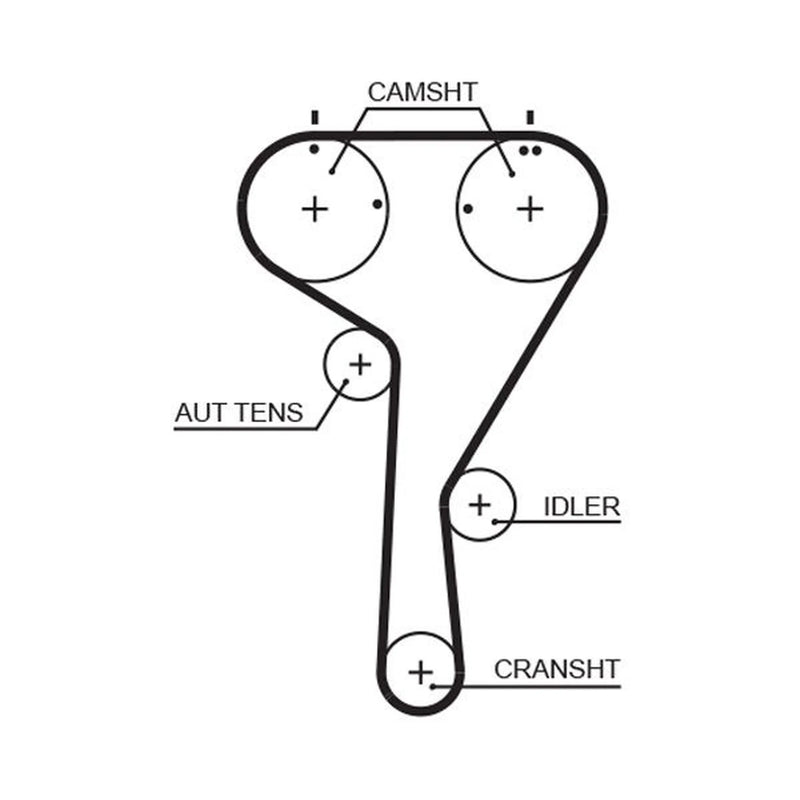 Gates Timing Belt Cambelt 163 Teeth fits Audi A1 2012-2018 1.0 1.4