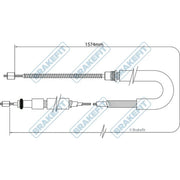 Apec Handbrake Cable Right Rear BBC3334