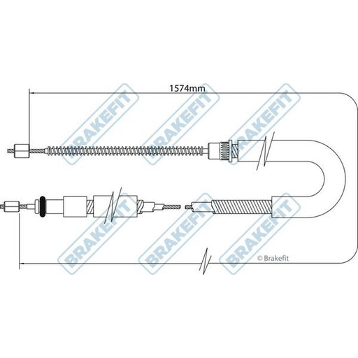 Apec Handbrake Cable Right Rear fits Peugeot 306 1993-2001 1.4 1.8 1.9 2.0