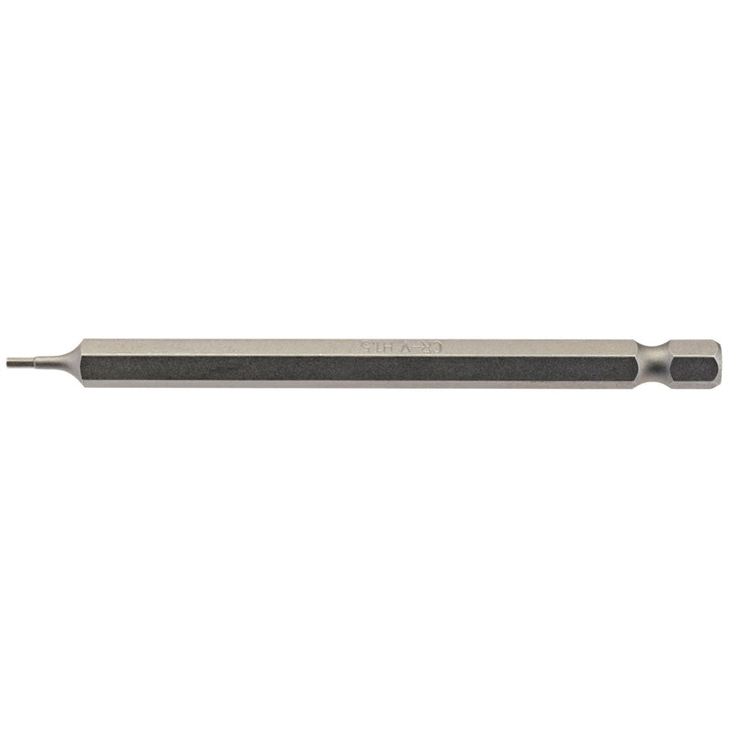 Draper Hexagonal Insert Bit, 1.5mm, 1/4" Hex, 100mm Long (Pack of 1) 64369 Draper - Dynamic Drive