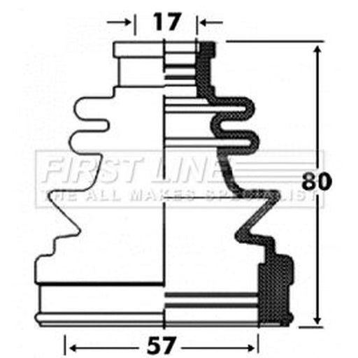 First Line Drive Shaft Bellow Kit Rear Left fits Nissan X-Trail I 2001-2013