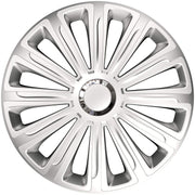 16" Silver Multi-Spoke Wheel Trims Hub Caps Covers Protectors Set of 4 ABS Versaco  - Dynamic Drive