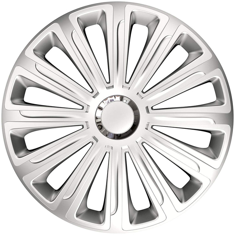 16" Silver Multi-Spoke Wheel Trims Hub Caps Covers Protectors Set of 4 ABS Versaco  - Dynamic Drive