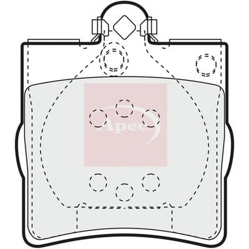 Apec Rear Brake Pad Set PAD1063