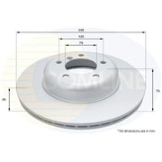 Comline Front Brake Internally Vented Discs & Pads fits BMW 1 2007-2013