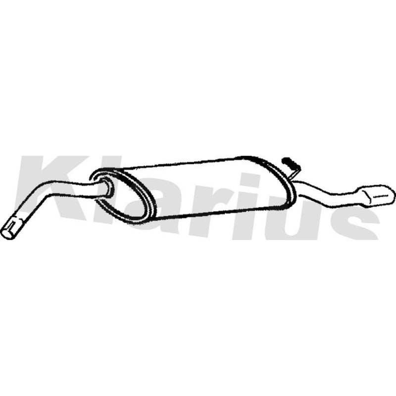 Klarius Box With Tail Pipe Rear fits Skoda Felicia 1994-2001 1.3 1.6
