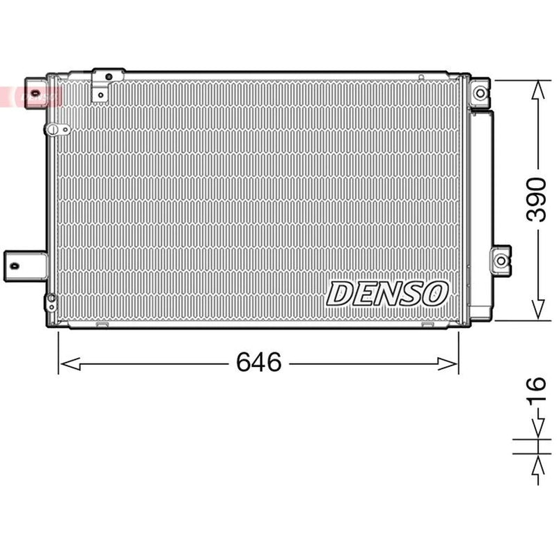 Denso Air Conditioning Condenser fits Toyota Avensis 2003-2008 2.0 2.2 2.4