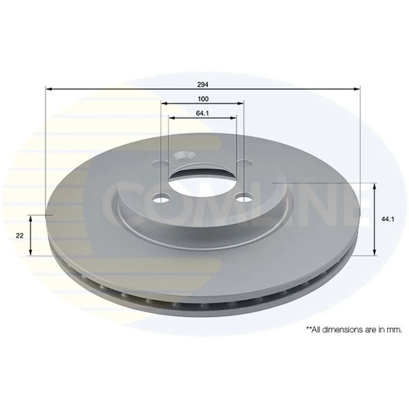 Comline Front Brake Internally Vented Discs & Pads fits Mini Mini 2006 on