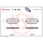 Brembo Front & Rear Pads fits Mazda MX-5 2005-2016 1.8 2.0