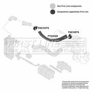 First Line Intercooler Turbo Charge Air Hose fits Citroën Relay I 2000-2002 2.8