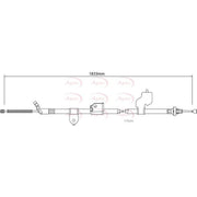 Apec Handbrake Cable Left Rear fits Nissan Qashqai I 2006-2013 1.5 1.6 2.0