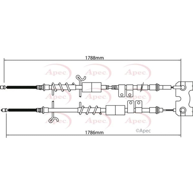Apec Handbrake Cable Right Rear CAB1200