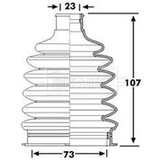 Borg & Beck Drive Shaft Bellow Kit Wheel Side Thermoplast BCB6109