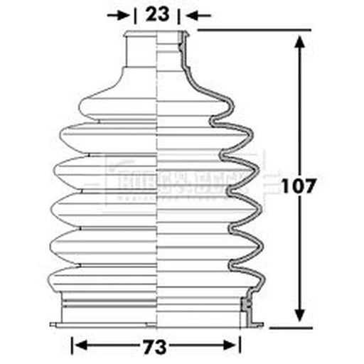 Borg & Beck Drive Shaft Bellow Kit Wheel Side Thermoplast BCB6109