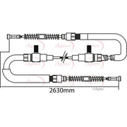 Apec Handbrake Cable Left Rear fits Ldv 400 1989-1996 2.0 2.5