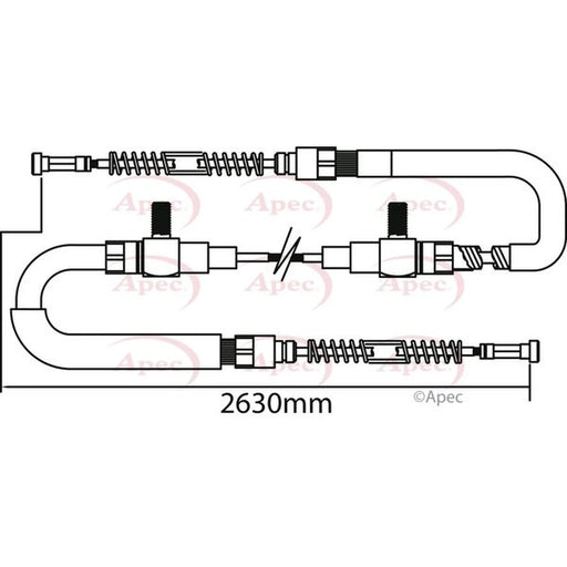 Apec Handbrake Cable Right Rear CAB1271
