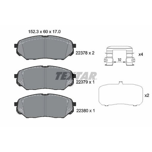 Textar Front Brake Pad Set 2237801