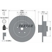 Textar 2 x Solid Rear Brake Discs 92252903-x2
